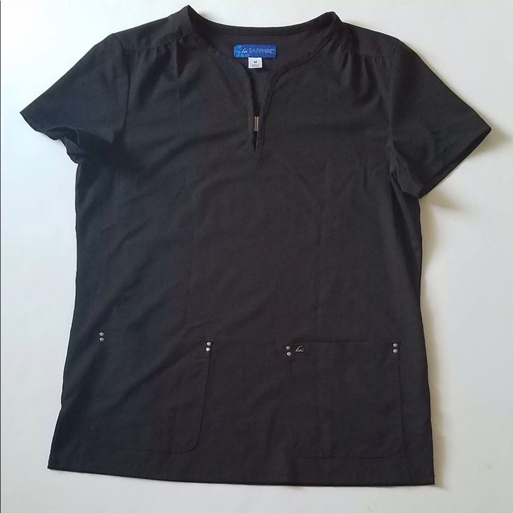 Koi sapphire Mara scrub top in medium